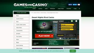 Desert Nights Casino - $20 Free Exclusive On Sign Up!
