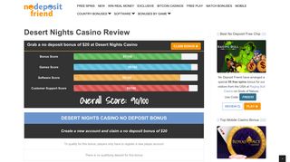 Desert Nights Casino | $20 No Deposit Bonus - NoDepositFriend.com
