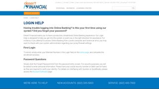 Login Help - Desert Financial