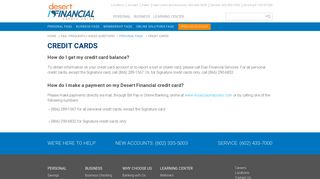 Credit Cards - Desert Financial