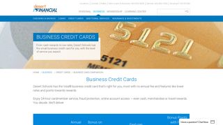 Business Credit Cards - Desert Schools - Desert Financial