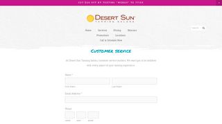 Customer Service — Desert Sun Tanning Salons