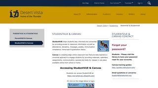 ParentVUE & StudentVUE / StudentVUE & Canvas
