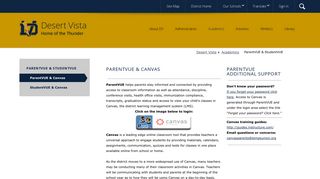ParentVUE & StudentVUE / ParentVUE & Canvas