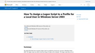 How To Assign a Logon Script to a Profile for a Local User in Windows ...