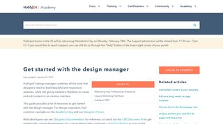Get started with the design manager - HubSpot Academy