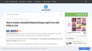 How to Create a Beautiful Material Design Login Form with HTML & CSS