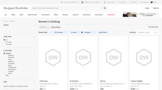 Women's Clothing on Designer Wardrobe
