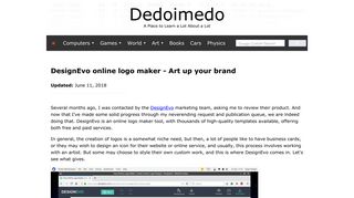 DesignEvo online logo maker - Art up your brand - Dedoimedo