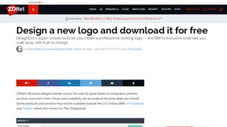 Design a new logo and download it for free | ZDNet