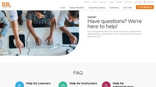 Brightspace Product Support | D2L