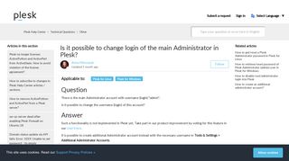 Is it possible to change admin login in Plesk? – Plesk Help Center