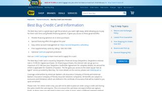 Best Buy Credit Card Information - Best Buy Canada