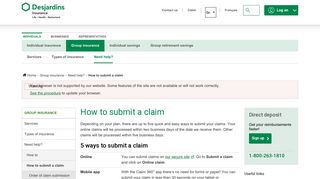 How to submit a claim - DFS - Desjardins Life Insurance
