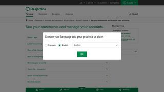 See your statements and manage your accounts | Desjardins