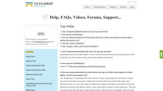 Top FAQs | DeskAway Project Collaboration Software