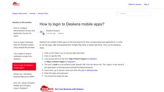 How to login to Deskera mobile apps? – Deskera Help Centre