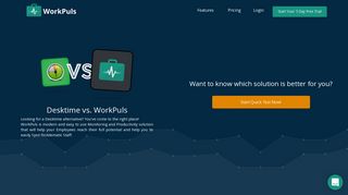 WorkPuls vs. Desktime | See what is more suitable for you