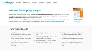 Windows Desktop Logon Agent | Authlogics