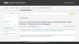 How can I stop the login box being shown ... - DESlock+ Support