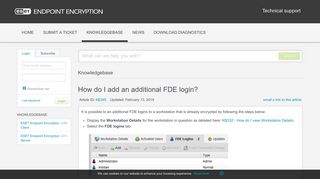 How do I add an additional FDE login? - Powered ... - DESlock+ Support