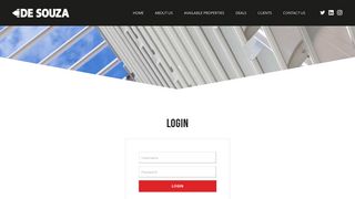 Login - De Souza Commercial Property Consultants