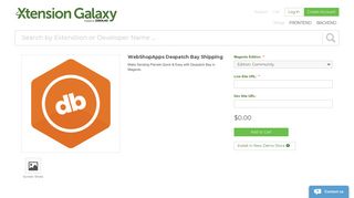 WebShopApps Despatch Bay Shipping - Xtension Galaxy