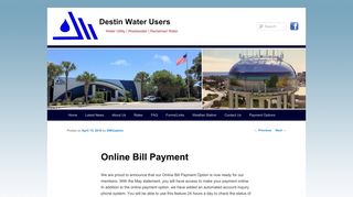 Online Bill Payment | Destin Water Users