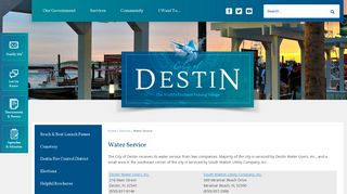 Water Service | Destin, FL - Official Website - City of Destin