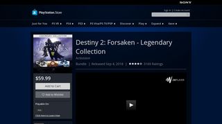 Destiny 2: Forsaken - Legendary Collection on PS4 | Official ...