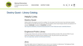 Destiny Quest - Library Catalog | Englewood Schools