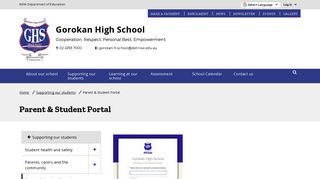 Parent & Student Portal - Gorokan High School