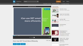 iCan Use DET Email More Efficiently - SlideShare