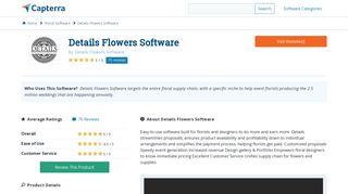 Details Flowers Software Reviews and Pricing - 2019 - Capterra