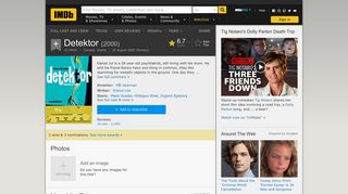 Detektor (2000) - IMDb