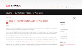 Issue 13 - How To Create A Login For Your Client - Detrack
