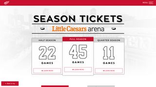 Season Ticket Plans | Little Caesars Arena | Detroit Red Wings