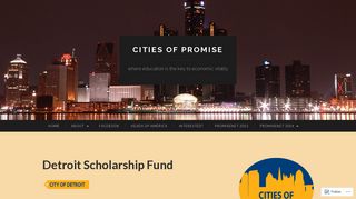 Detroit Scholarship Fund | Cities Of Promise