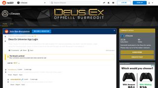 Deus Ex Universe App Login : Deusex - Reddit