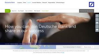 How to Apply – Deutsche Bank Careers