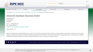 Deutsche Glasfaser Business GmbH - RIPE NCC