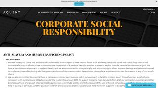 Corporate Social Responsibility | Aquent