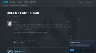 Urgent can't login - Technical Support - Overwatch Forums ...