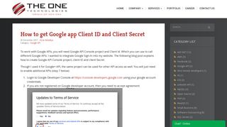 How to get Google app Client ID and Client Secret
