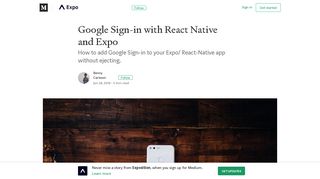Google Sign-in with React Native and Expo – Exposition - Expo Blog