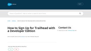 How to Sign Up for Trailhead with a Developer Edition - Salesforce ...