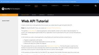 Web API Tutorial | Spotify for Developers