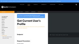 Get Current User's Profile | Spotify for Developers