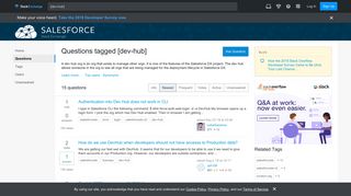 Newest 'dev-hub' Questions - Salesforce Stack Exchange