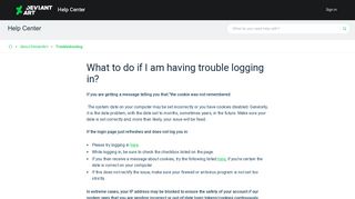 What to do if I am having trouble logging in? - DeviantArt Knowledge ...